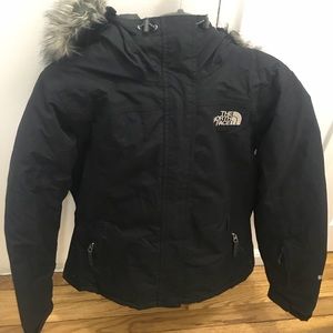 North face black down jacket